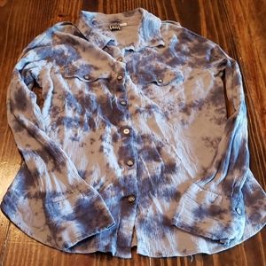 Roxy Tie Dye button up shirt. Size  M